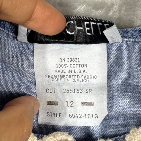 VTG My Michelle Denim Dress‎ Kids Youth Girls 12 Blue - Picture 9 of 14